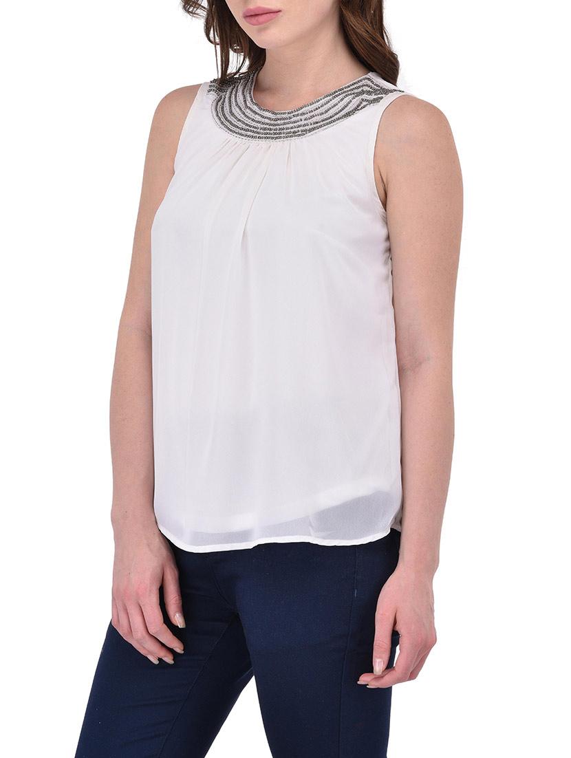 women's straight round neck top - 13650271 - Standard Image - 1