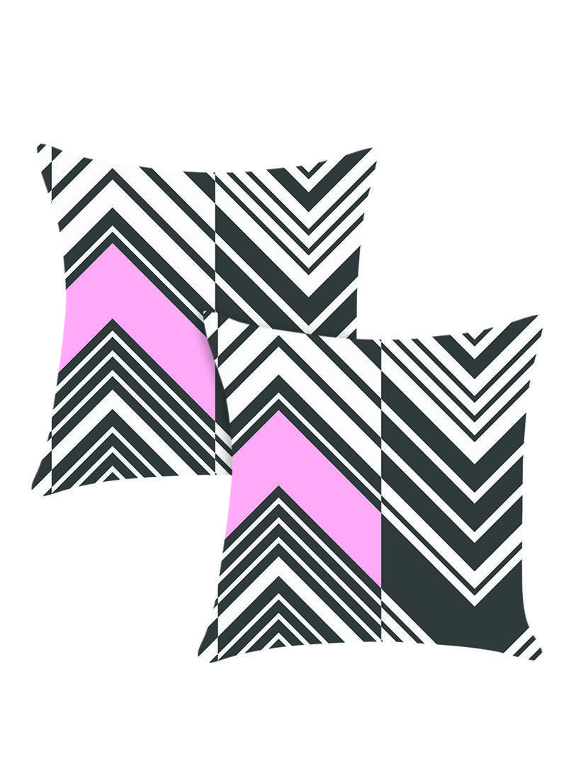 ambbi collection digitally printed polyester set of 2 cushion cover