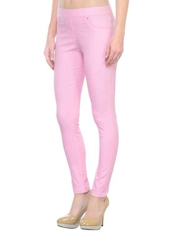 pink cotton jeggings - 13656912 - Standard Image - 1