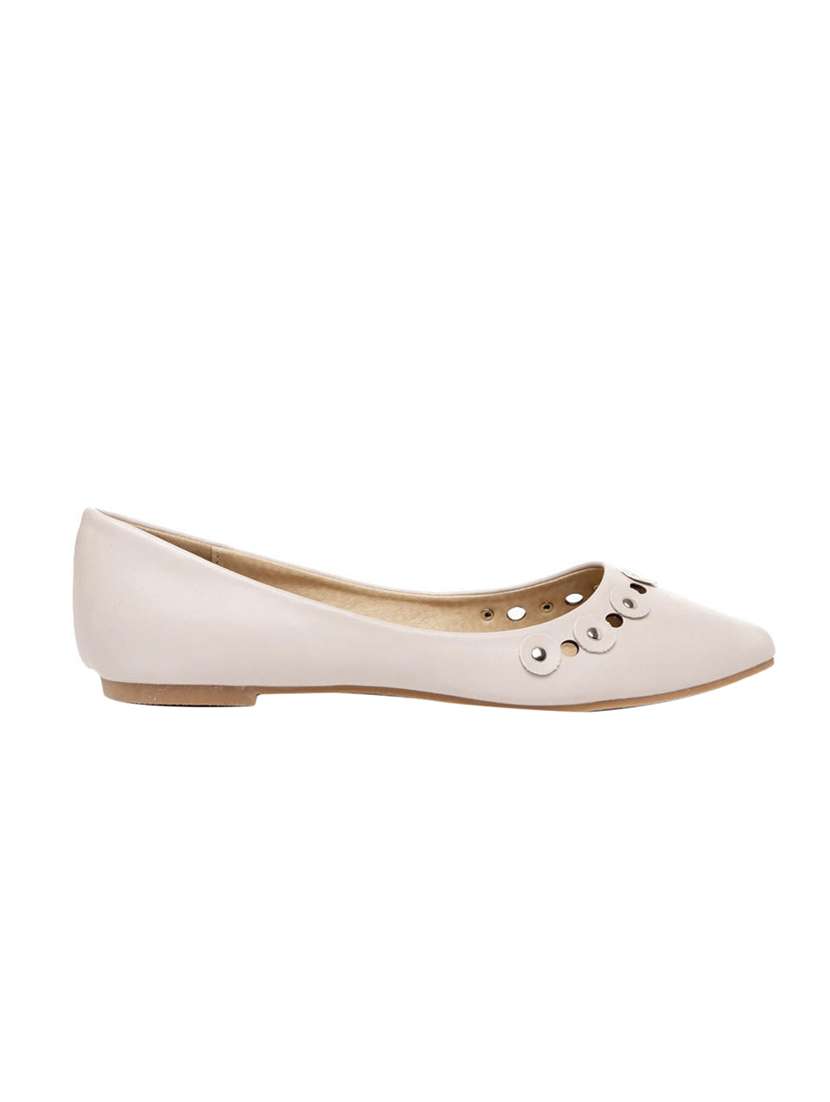 pink leatherette slip on ballerina - 13657726 - Standard Image - 1