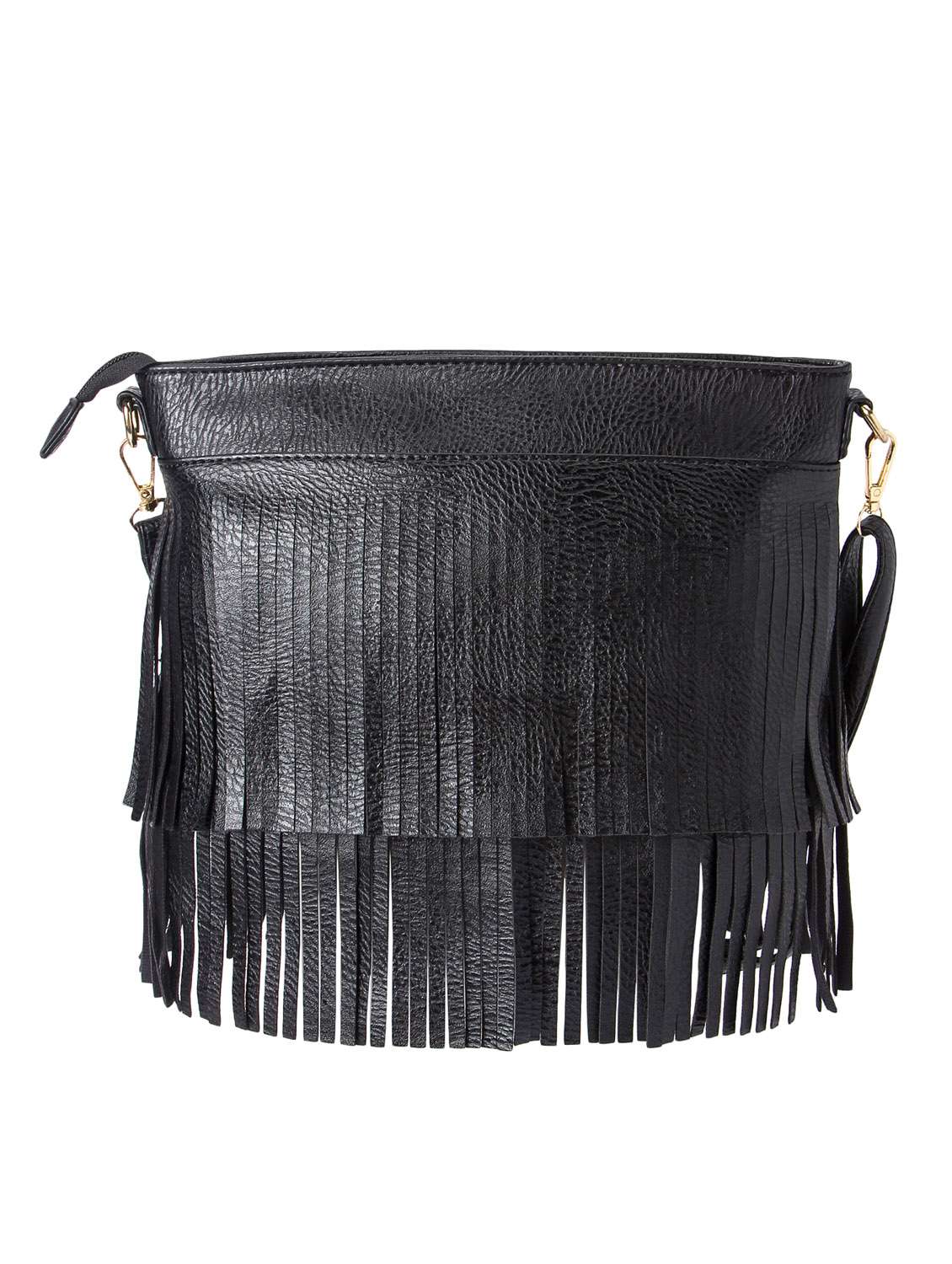 black leatherette printed sling bag - 13659681 -  Standard Image - 1