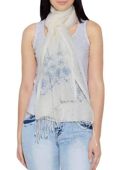 white linen scarf - 13659690 -  Standard Image - 0