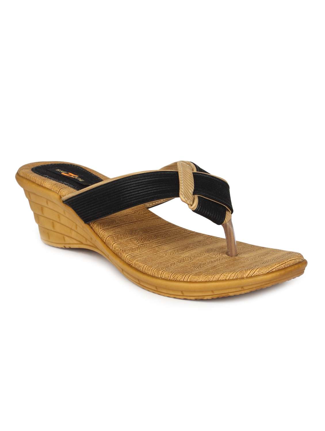 beautiful black color synthetic heels from shezone