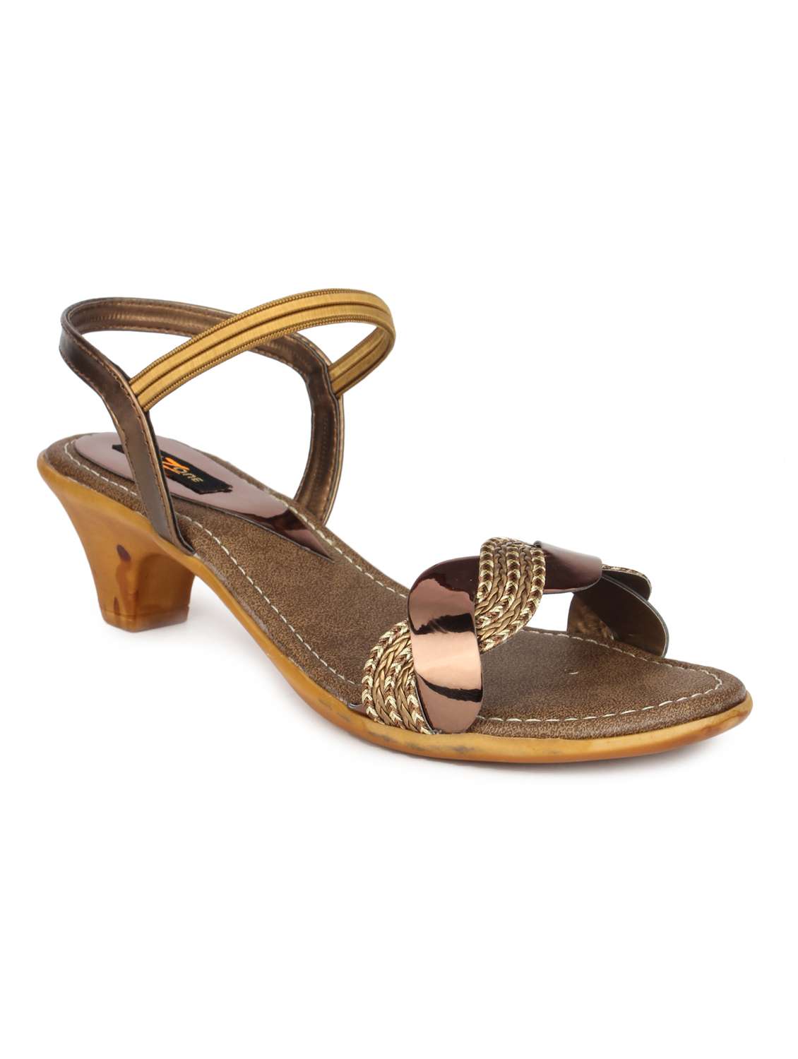 copper back strap sandal