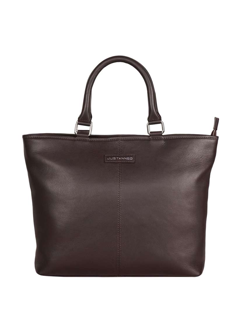 brown leather regular satchel