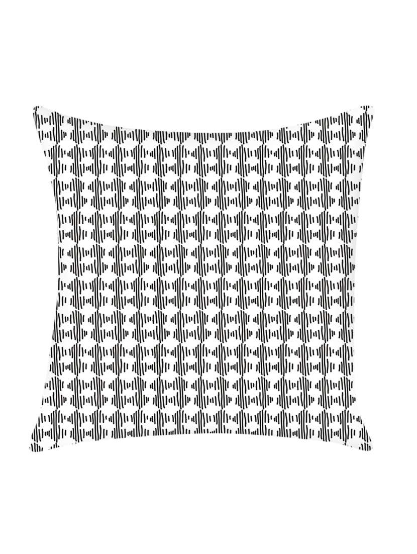 black digitally printed satin cushion cover
