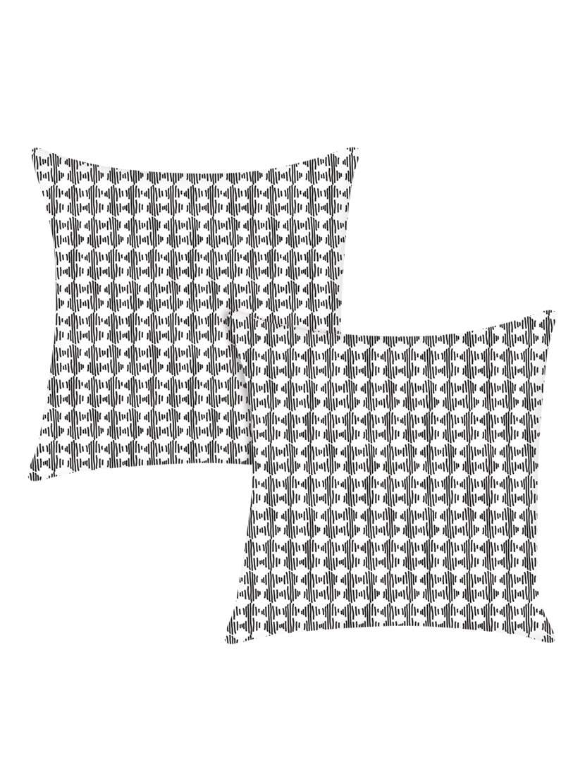 digitally printed cushion cover with geometric design set of two