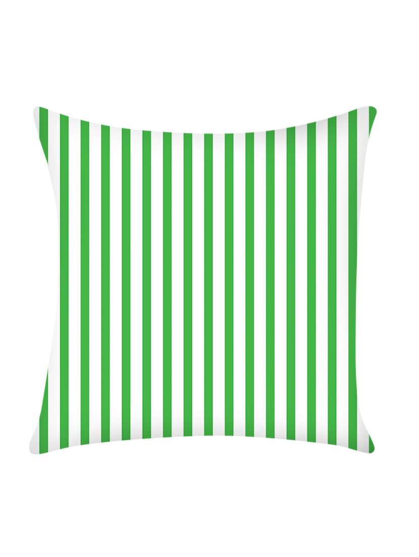white printed satin cushion cover