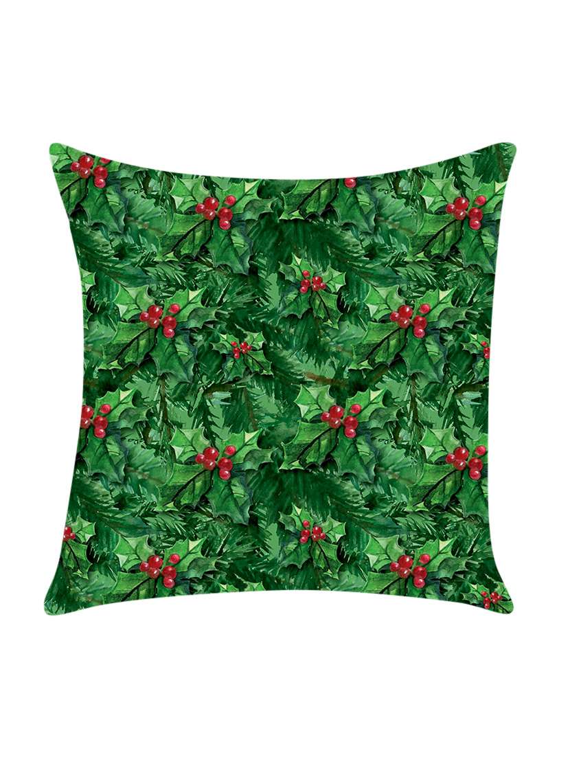 digitally printed cushion cover withleaf and fruits  design