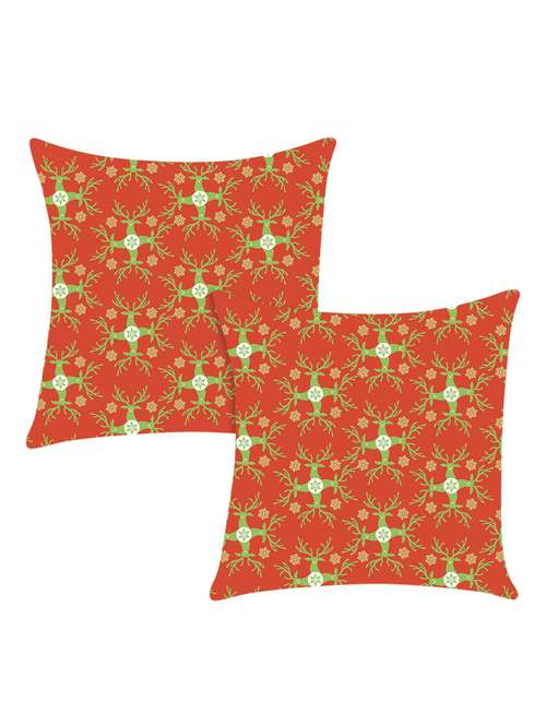 digitally printed cushion cover with leaf design set of two - 13662574 -  Standard Image - 0