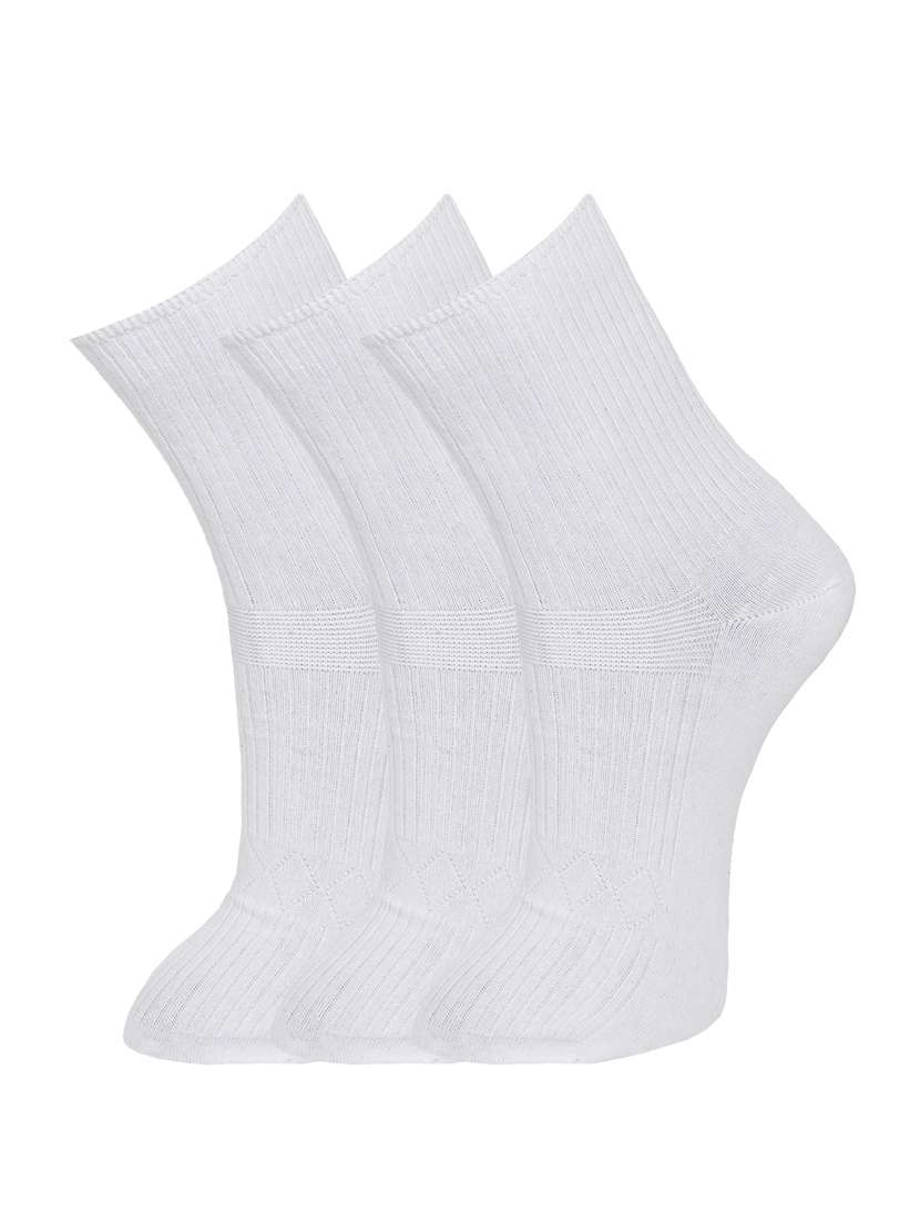 white set of 3 cotton sock