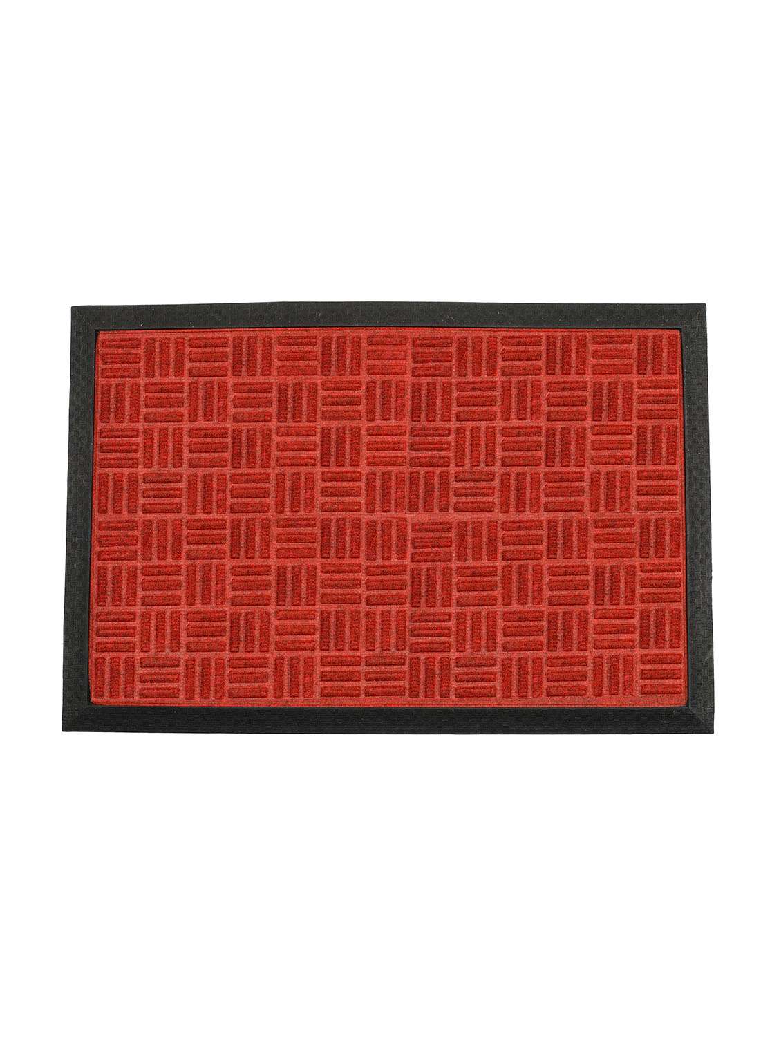 red rubber door mat
