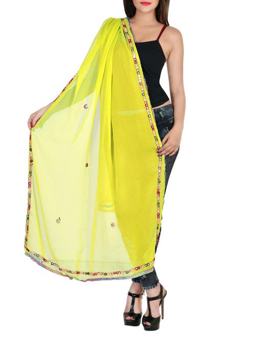 yellow chiffon dupatta - 13666934 -  Standard Image - 0