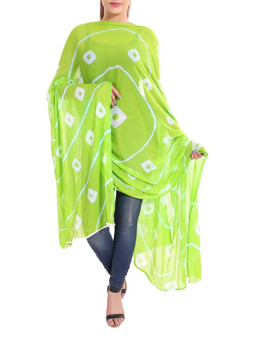 green chiffon dupatta - 13666955 - Standard Image - 0