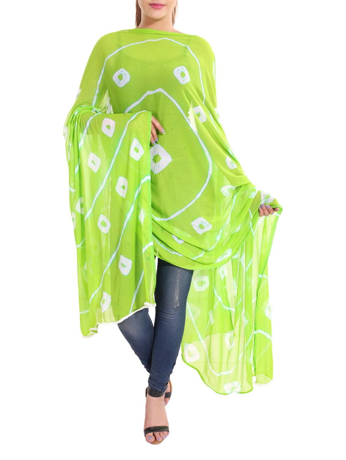green chiffon dupatta - 13666955 - Zoom Image - 0
