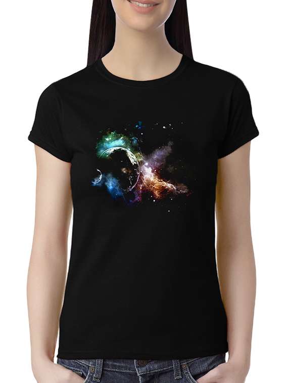 black cotton regular tshirt