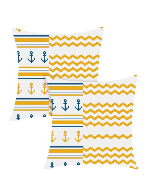 digitally printed cushion cover with geometric design set of two - 13667831 - Standard Image - 0