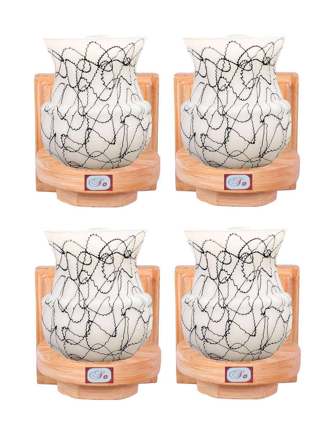 somil new design & shape hand decorative wall lamps (set of four)