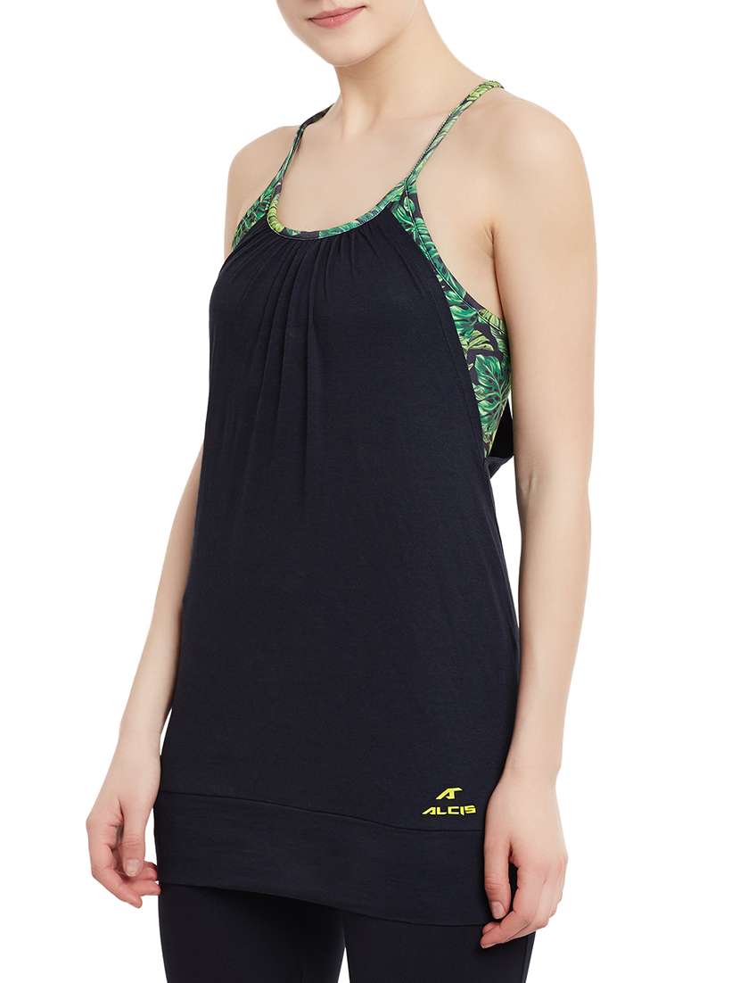 black cotton camisole top - 13672269 -  Standard Image - 1