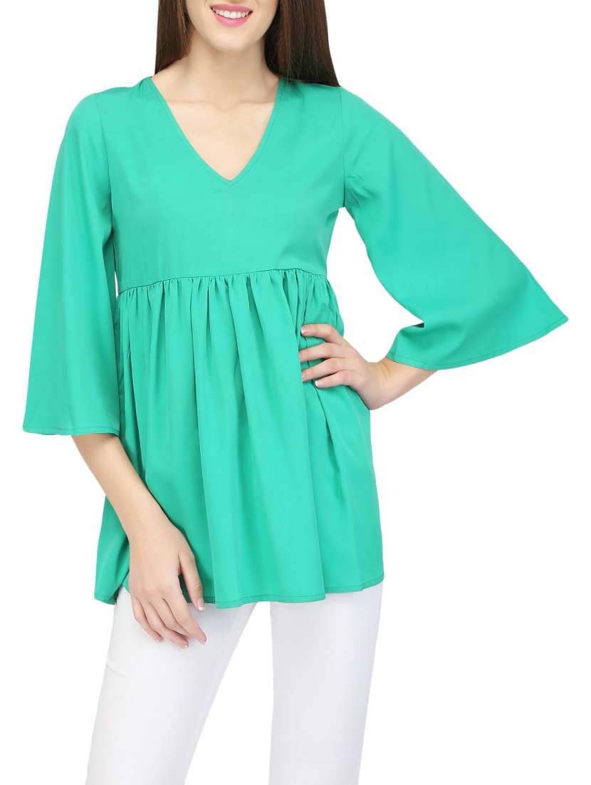 women's a line v neck top