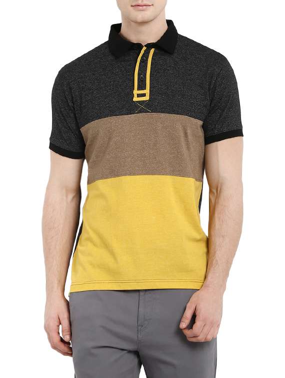 color block cotton t-shirt