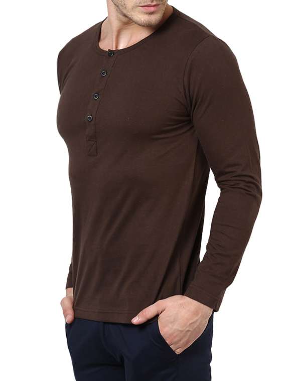 brown cotton t-shirt - 13691537 - Standard Image - 1