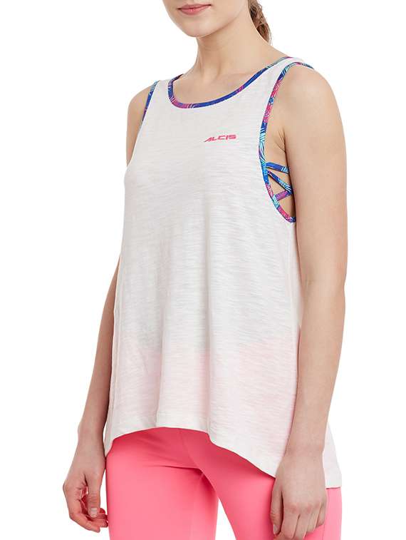 white cotton high low top - 13692593 -  Standard Image - 1