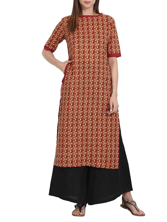 multi cotton straight kurta