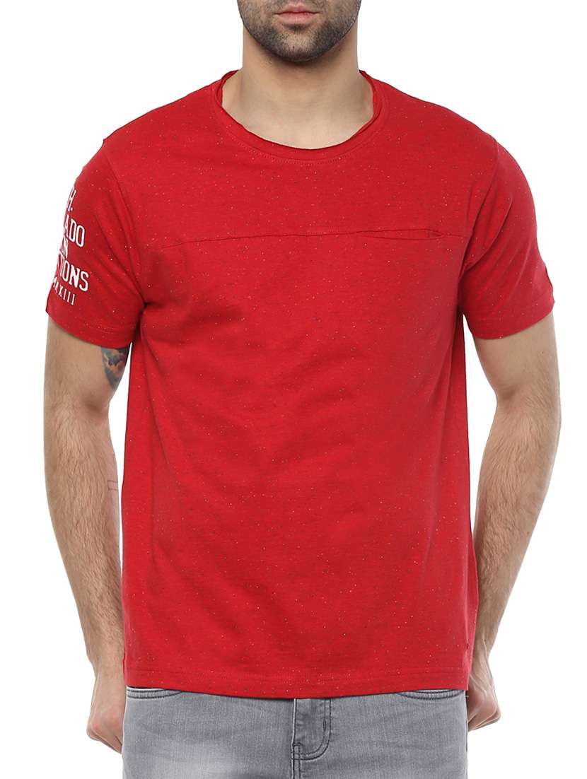 red cotton t-shirt