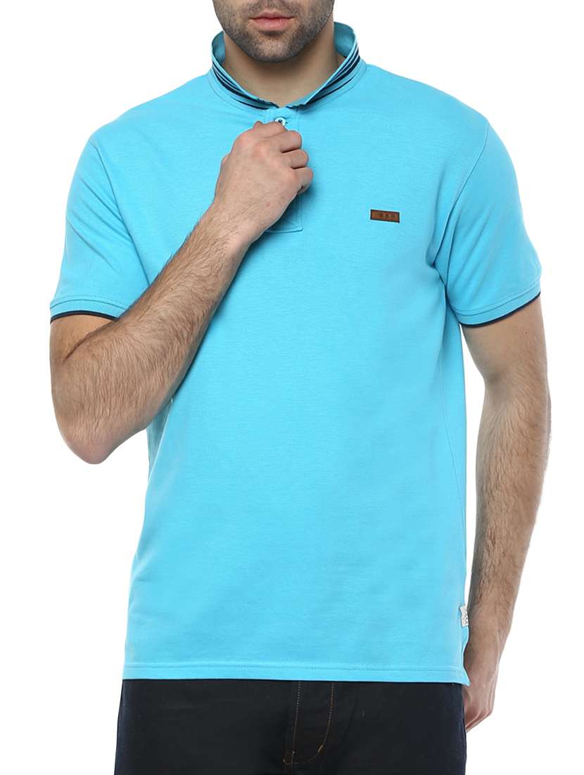 blue cotton t-shirt
