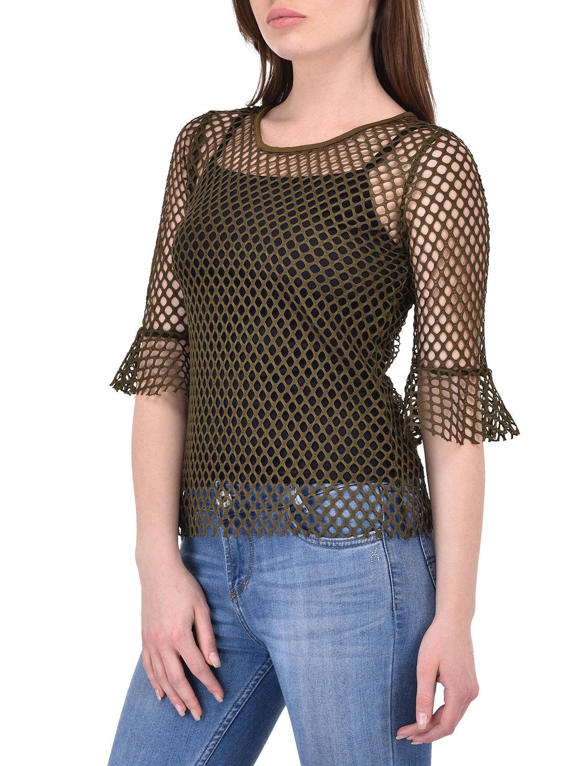 olive net regular top - 13696293 -  Standard Image - 1