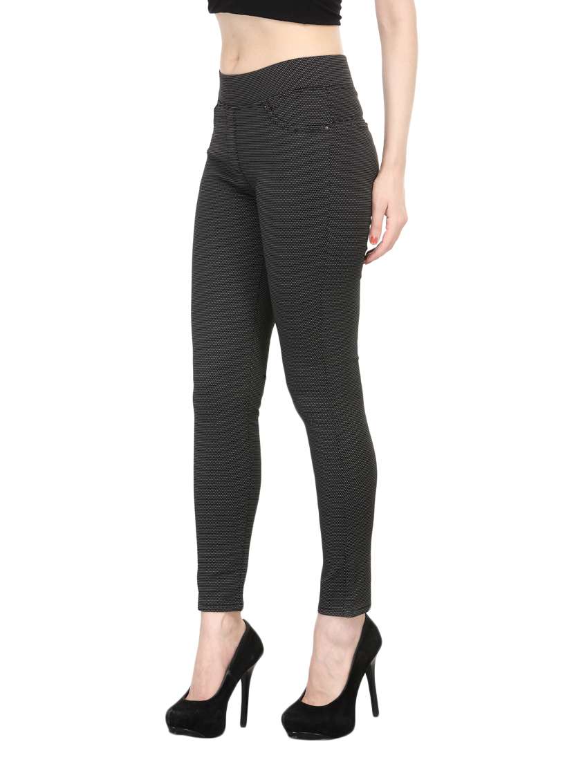 black cotton jeggings - 13698182 - Standard Image - 1