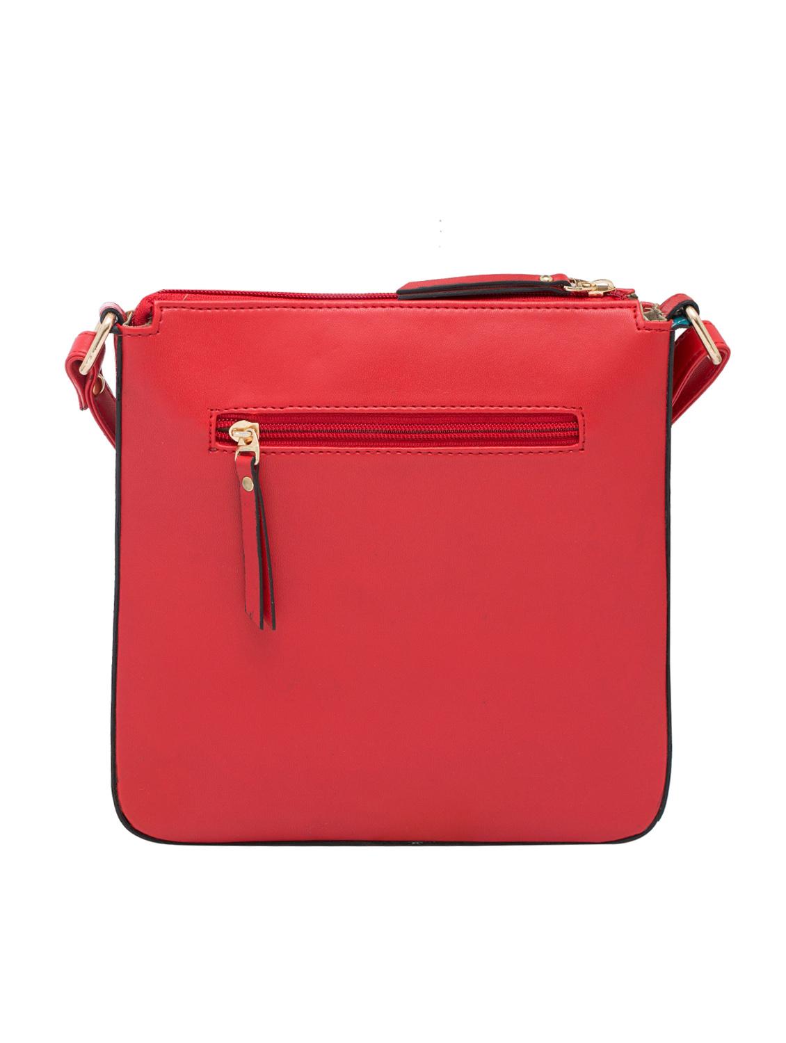 red leatherette regular sling bag - 13699069 - Standard Image - 1