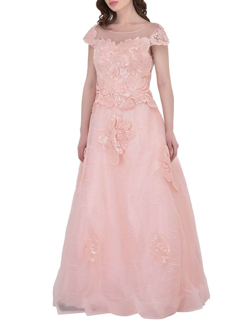 pink satin gown dress - 13699396 -  Standard Image - 1