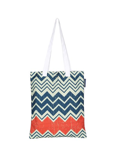 multi colored polyester printed tote - 13710039 - Standard Image - 0