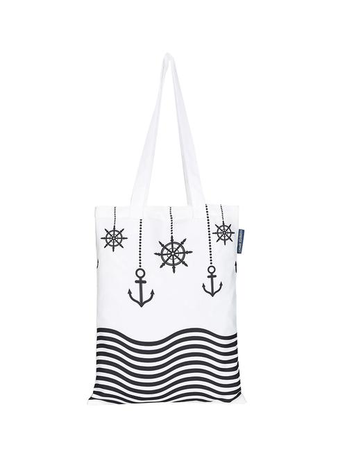 white polyester printed handbag - 13710041 -  Standard Image - 0