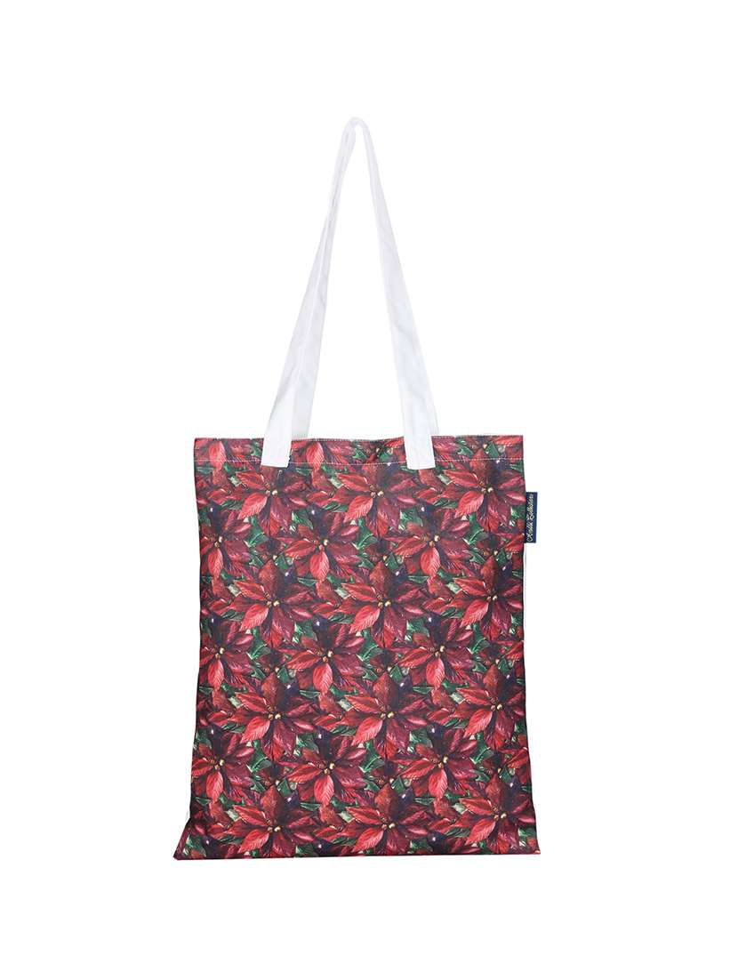 white polyester printed tote
