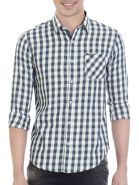 grey cotton casual shirt