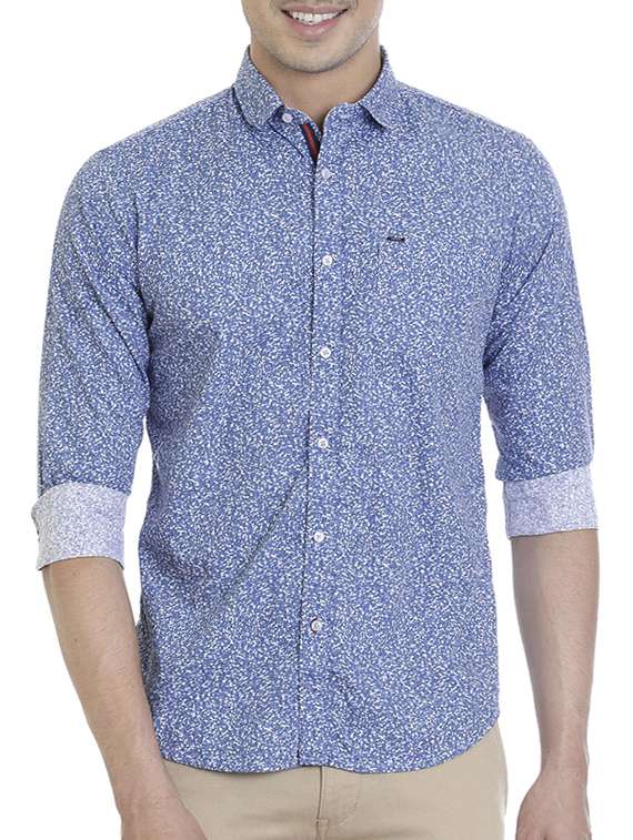 blue cotton casual shirt