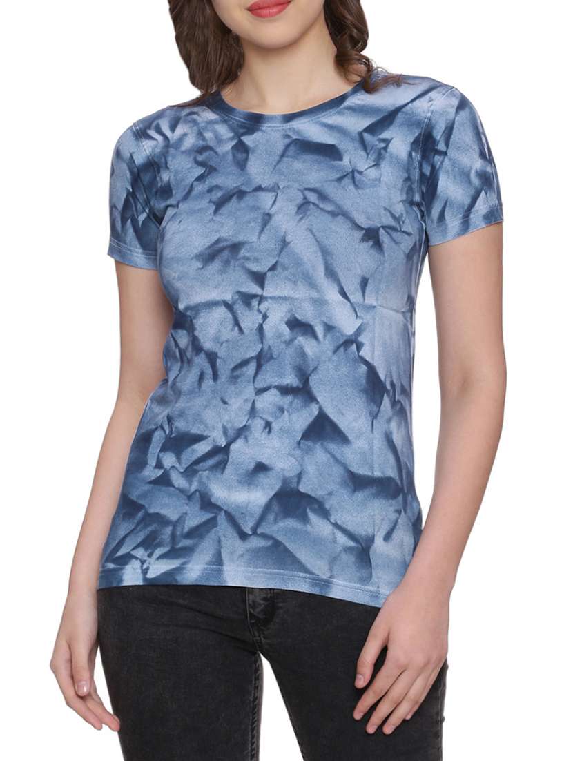 women's all over print round neck t-shirt