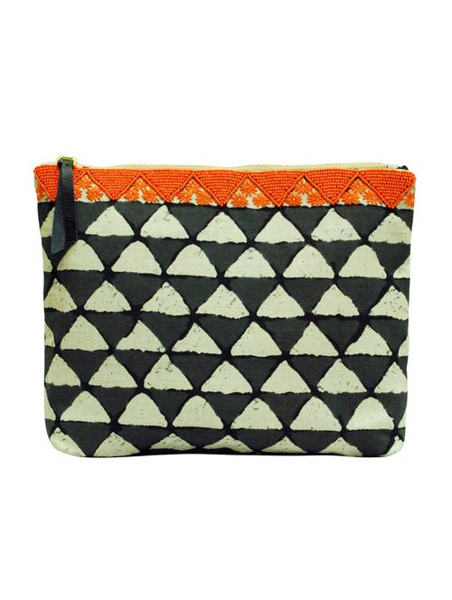 black cotton pouch - 13713388 - Standard Image - 0