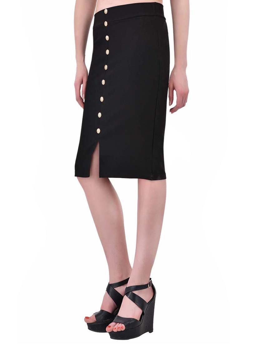 black lycra pencil skirt - 13714677 - Standard Image - 1