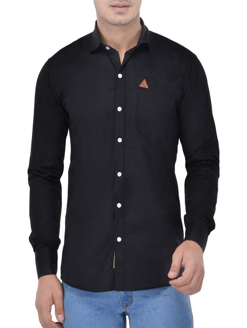 black cotton casual shirt