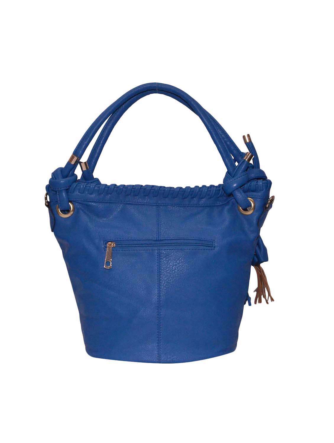 blue leatherette regular handbag - 13728072 -  Standard Image - 1