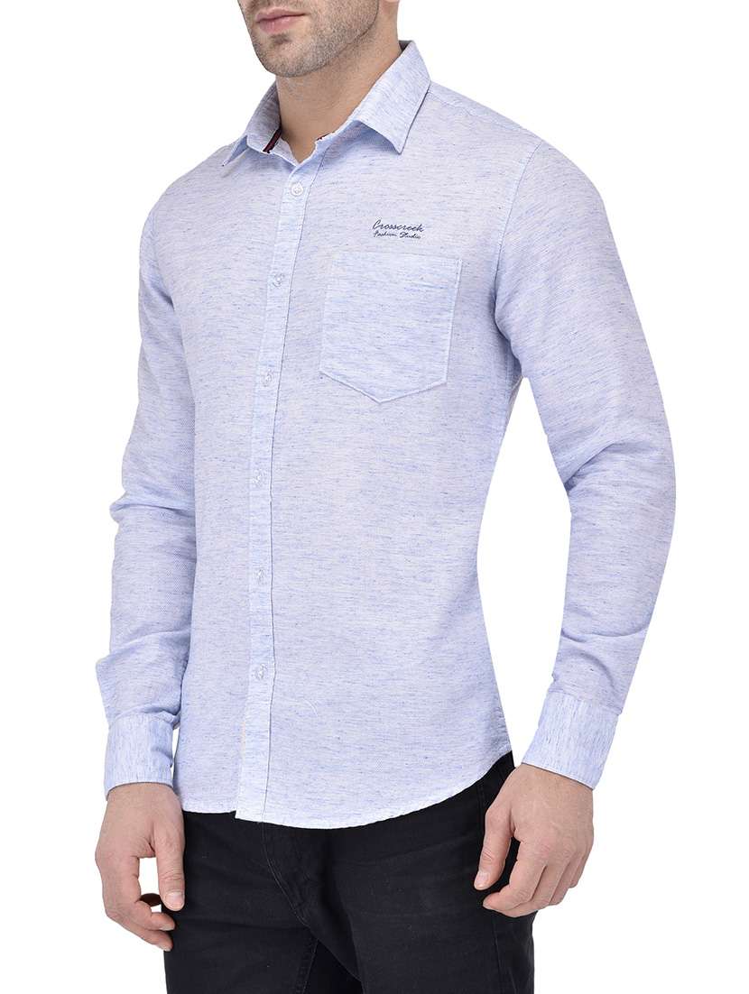 mens melange casual shirt - 13733545 -  Standard Image - 1