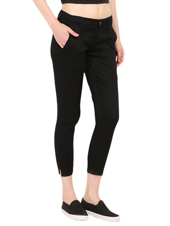 black cotton chinos trouser - 13733741 - Standard Image - 1