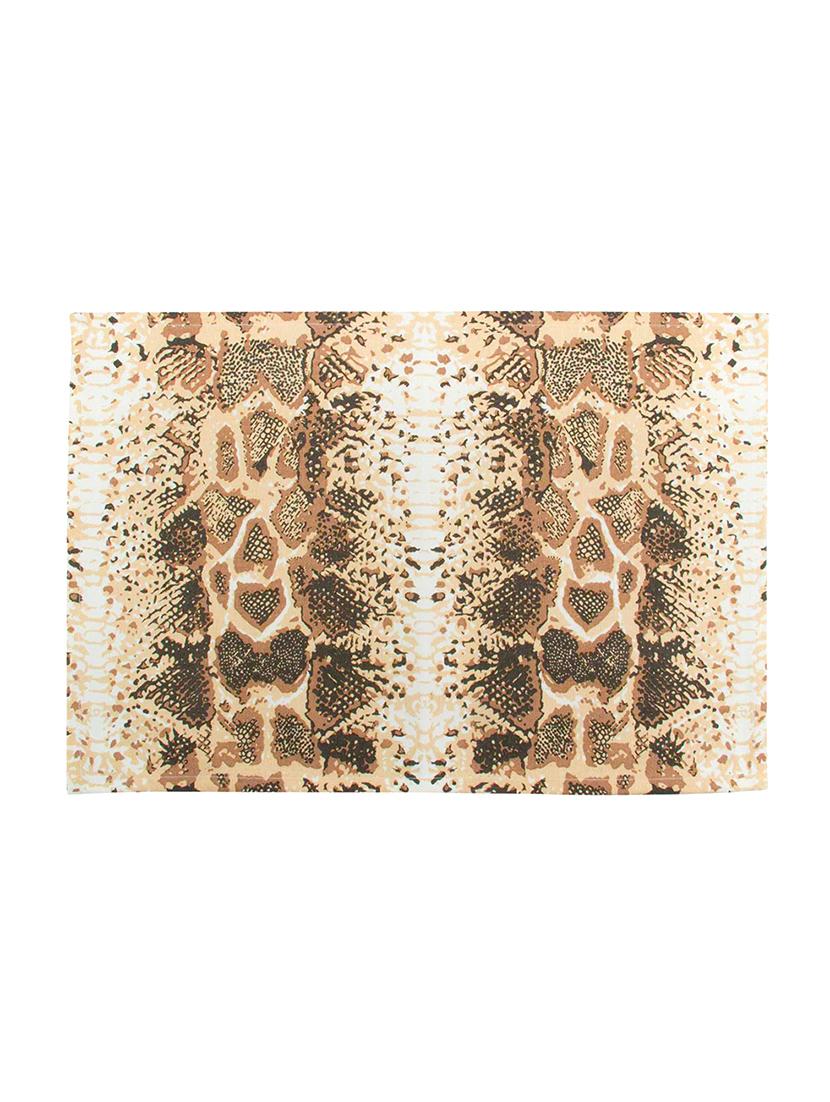 brown printed cotton canvas placemats for dining table - 13734238 -  Standard Image - 1