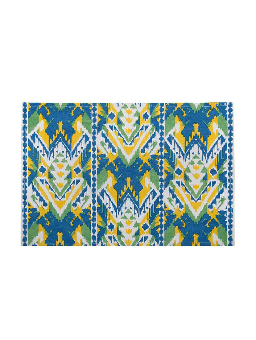 multicolour printed cotton canvas placemats for dining table - 13734240 -  Standard Image - 1