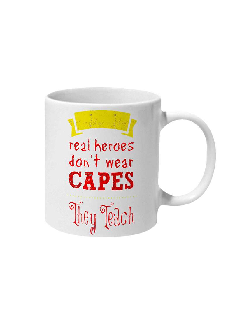 mooch wale real hero dont wear capes they teach ceramic mug