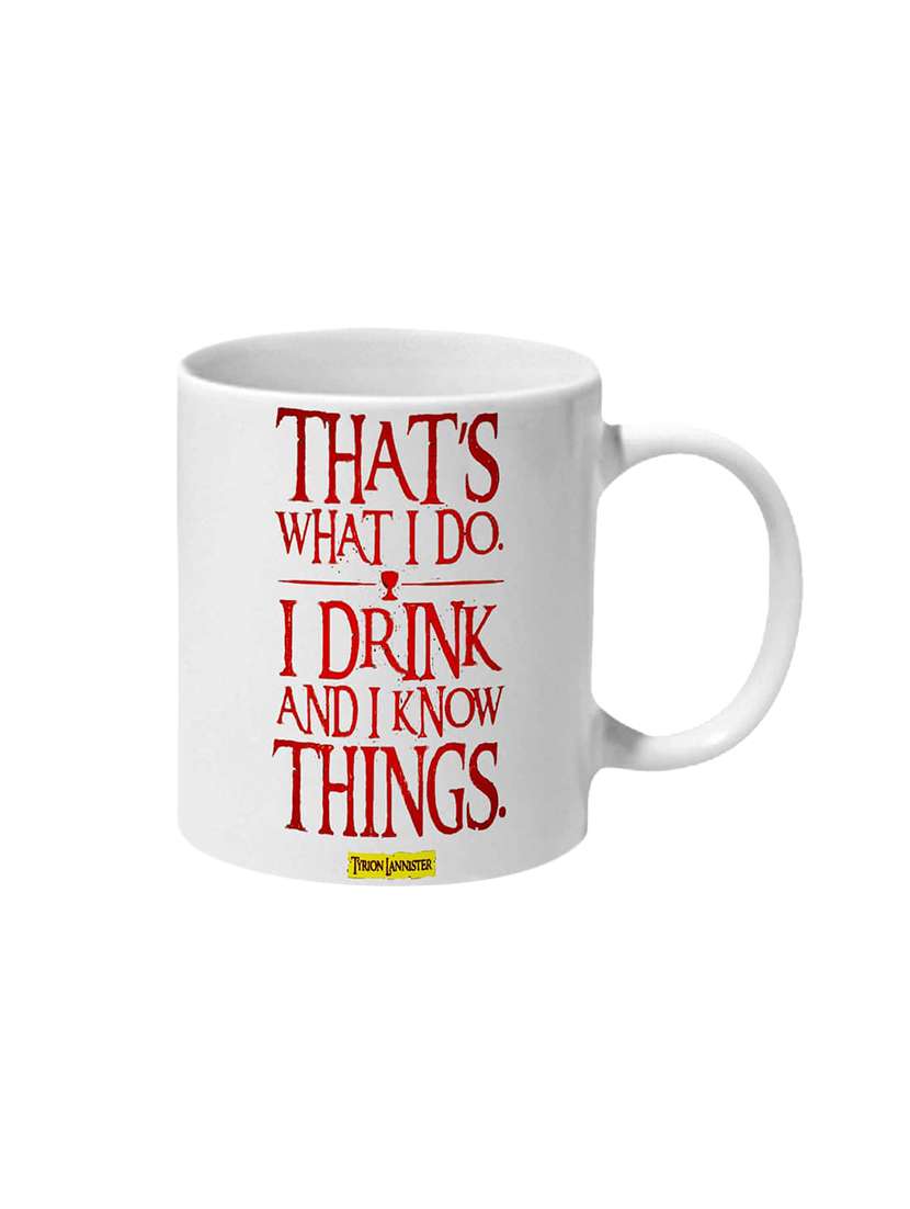 mooch wale i drink and i know things tyrion game of thrones ceramic mug